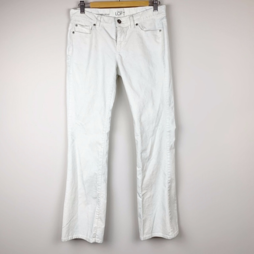Loft // Modern Boot Off White Corduroy Jeans